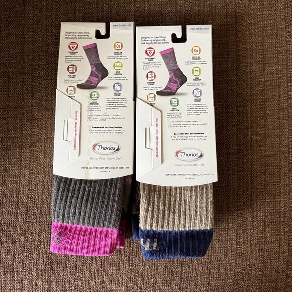 NEW Bundle of 2 THORLOS OUTDOOR FANATIC Unisex Medium Crew Socks - Picture 5 of 5